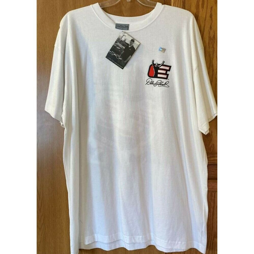 Dale Earnhardt Justin Babb Collection Mens T-Shirt White Crew Neck Nascar 3X New